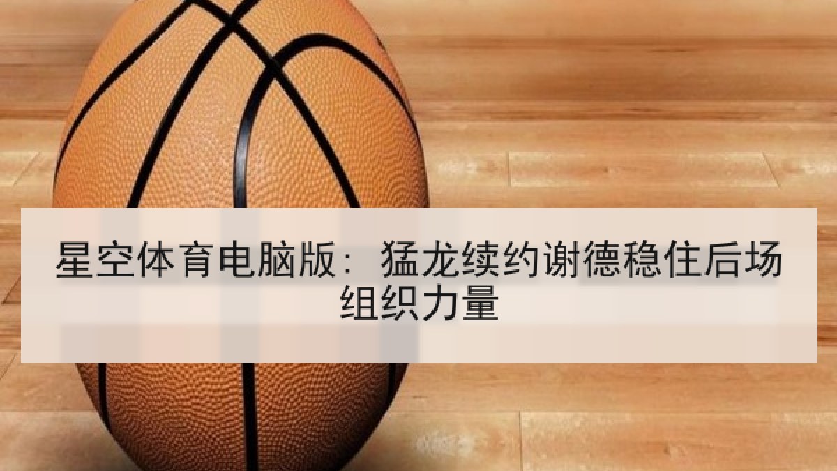 星空体育电脑版: 猛龙续约谢德稳住后场组织力量